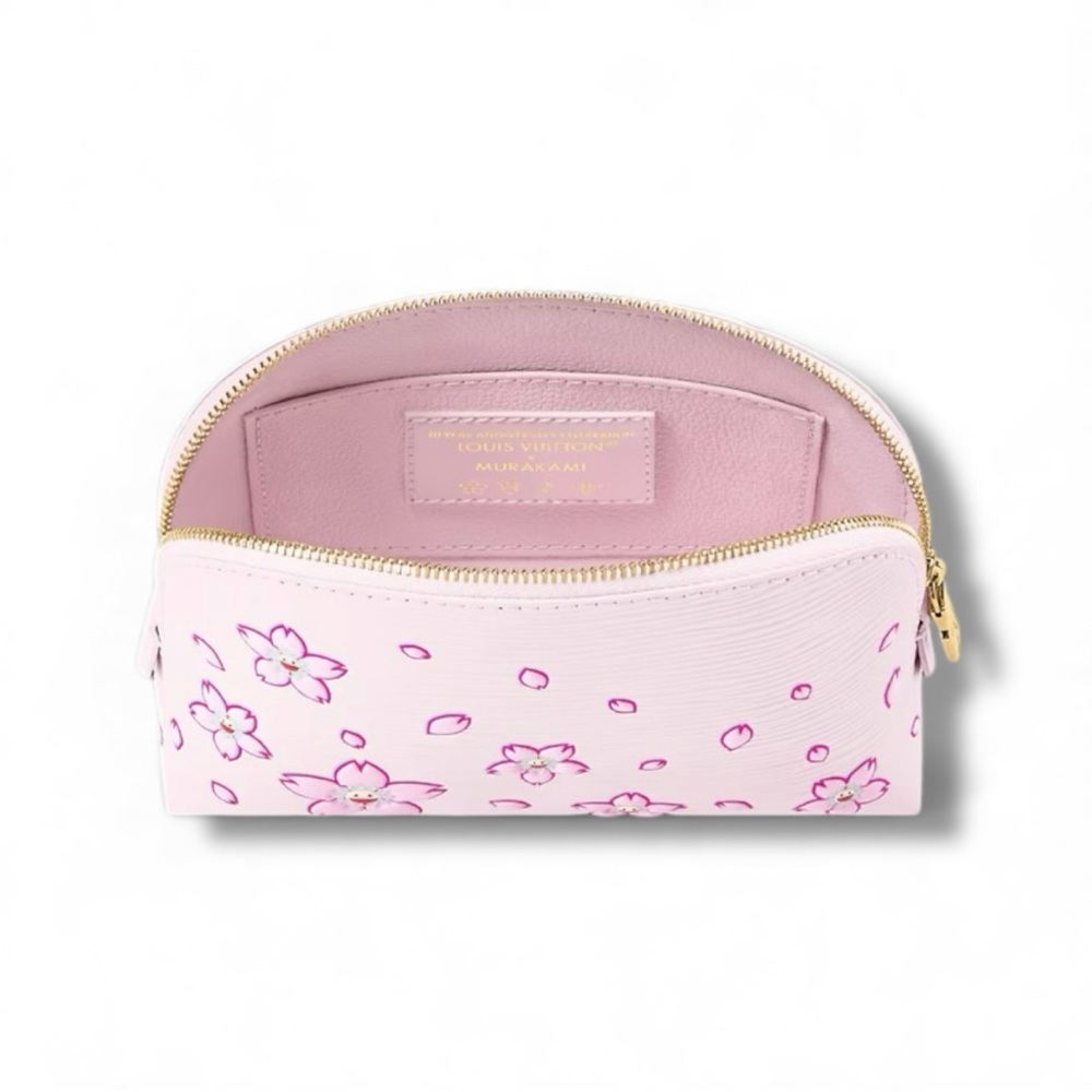 🆕💞LV x MURAKAMI Epi-Grained Leather Cosmetic Pouch Cherry Blossom • SAKURA PINK - Picture 5 of 13